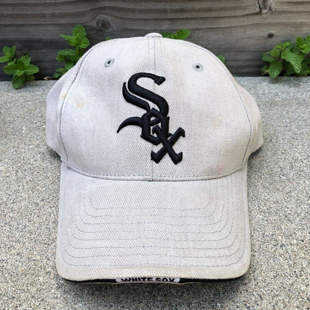 Vintage 90s ANNCO Chicago White Sox Baseball Hat Men's MLB Grey Adjustable Cap‍
